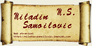 Miladin Samoilović vizit kartica
